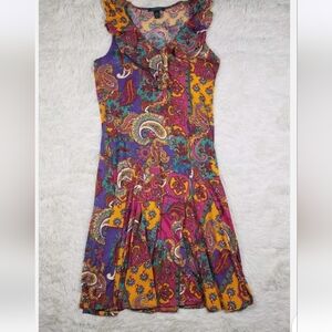 Lauren Ralph Lauren Multicolor Paisley Mini Dress